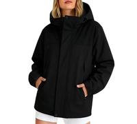 Chaqueta impermeable resistente al viento para mujer, ligera, para senderismo, caminar, casual, forro de malla softshell, chaqueta con cremallera, con capucha, cómodos, abrigos de gran tamaño, con