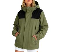 Chaqueta impermeable resistente al viento para mujer, ligera, para senderismo, caminar, casual, forro de malla softshell, chaqueta con cremallera, con capucha, cómodos, abrigos de gran tamaño, con