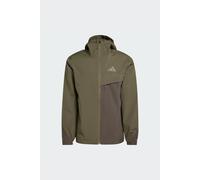 Adidas - Ropa de senderismo - Multi 2L Rain Jkt M Olive Strata - Talla M - Caqui Caqui M