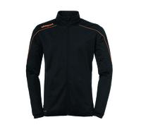 Uhlsport Stream 22 Classic Jacket chaqueta de poliéster con cuello alto, Unisex niños, Black/Fluo Orange, 140