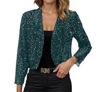 Chaqueta Informal Elegante de Mujer Ligera y Abierta Manga Larga Transpirable Fina para cárdigan Abrigo (Green, XXL) #5199