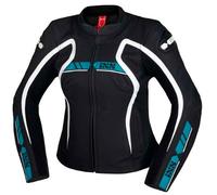 IXS RS-600 1.0 Chaqueta de cuero de la motocicleta de las señoras, negro-azul, tamaño 40 para Mujer