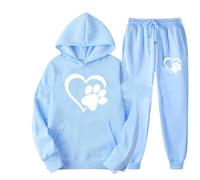 Chaqueta larga de forro polar moderno y estampado unisex con capucha para invierno, ropa deportiva informal para el día a día, correr, ropa deportiva cómoda y elegante, bolsa de arco iris, Azul claro2