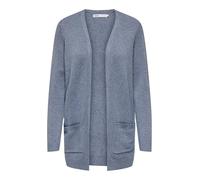 Chaqueta Larga de Punto con Bolsillos para Mujer, elástica y Casual, Manga Larga, Abierta ONLLESLY Cardigan Noos Acanalado, Color:Azul Oscuro, Talla:M