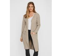 Chaqueta larga de punto fino Mujer Talla XS. Color Beige