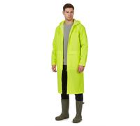 Chaqueta Larga Impermeable Para Hombre Con Capucha Ligera Clásica Para Lluvia