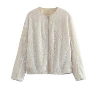 Chaqueta Lentejuelas Blazer Lentejuelas Traje De Mujer Cuadros Top Brillante Fiesta Trajes Ropa Elegante Americana Terciopelo Chaquetas Jersey Levita Corto Falda Plateada Xs Vestir Negra Talla Grande