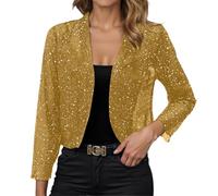 Chaqueta Lentejuelas Mujer Blazer Mujer Americana Terciopelo Abrigos De Fiesta Levita Trajes Jersey Brillante Ropa Fin Año Plateada Top Falda Traje Y Pantalon Primavera Blusa Brillo Xxl Cuadros