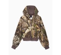 Chaqueta ligera camuflaje Crop hojas Jordan Brooklyn Realtree Fleece para mujer Marrón,Verde XL
