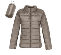 Chaqueta ligera de color sólido para mujer, sin capucha, manga larga, chaqueta ligera de invierno, chaqueta acolchada para mujer, chaquetas ligeras acolchadas para mujer, chaquetas ligeras de moda