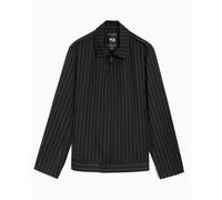Chaqueta ligera de rayas Relaxed adidas Y-3 Refined Wool UT para hombre Negro L