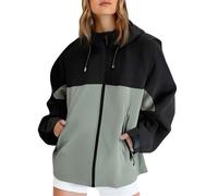 Chaqueta ligera e impermeable para mujer, abrigo de invierno para mujer, rompevientos ligero, a prueba de viento, gabardina cálida, verde, S