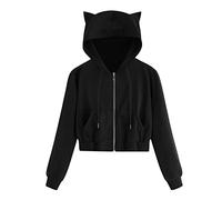 Chaqueta Ligera para Mujer Chic Sudadera con Capucha para Mujer Cuello Redondo Sudadera de Gran Tamaño Baratas Sweatshirts Y2K Chaqueta de Punto Grueso Sweatshirt Manga Larga Casual Abrigo