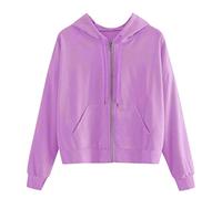 Chaqueta ligera para mujer con capucha ligera - Sudadera con capucha para mujer con cremallera Oversize Sudadera casual Sudaderas Simple Abrigo Mediados de Temporada Abrigos Diarios Chaqueta Versátil