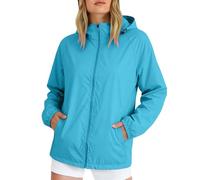 Chaqueta ligera Softshell para mujer, chaqueta de verano resistente al viento, impermeable, con capucha, cremallera, protección solar al aire libre, escalada, senderismo, abrigo liso casual de gran