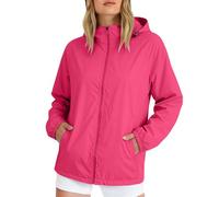 Chaqueta ligera Softshell para mujer, chaqueta de verano resistente al viento, impermeable, con capucha, cremallera, protección solar al aire libre, escalada, senderismo, abrigo liso casual de gran