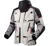 LS2 Apollo Chaqueta textil impermeable Motocycle, negro-gris-rojo, tamaño L para Hombres