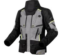 LS2 Apollo Chaqueta textil impermeable Motocycle, negro-gris-amarillo, tamaño XL para Hombres