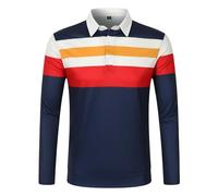 Chaqueta militar del Ejército Italiano Largas con Solapa e Impresión de Bloques de Color, a Poco Lo, Otoño Camiseta Manga, Marina Militar-a, S