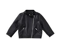 Chaqueta Moto Cuero Sintético para Ni?as Abrigo Ajustado Exteriores A?os
