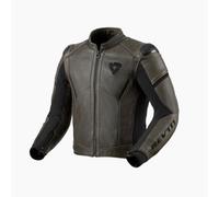 Chaqueta Moto De Invierno Revit Parallax Black Olive Desmontable Piel Talla 54