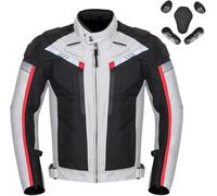 Chaqueta Moto Hombre 4 Estaciones Para Invierno Y Verano, Impermeable Y Transpirable,Incluye Protecciones En Hombros, Codos Y Espaldera,Ropa Moto Con Forro Extraíble,Camiseta De Motocross A,6XL