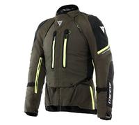 Dainese Super Adventure Absøluteshell, Chaqueta textil D-Dry 44 male Oliva/Negro/Amarillo Neón