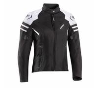 Ixon Ilana Evo Chaqueta textil de moto para mujer, negro-blanco, tamaño S