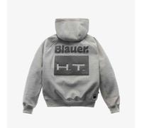 Chaqueta Moto Sudadera Hombre Blauer EASY MAN HOODY Luna Melange Parche Gris