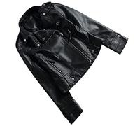 Chaqueta Motorista Mujer Biker Faux Leather Jacket Women Chaqueta Cuero Sintetico Corta Mujer Chaqueta Piel Sintetica Imitacion Cuero Moto Chaquetas Biker Mujer Pu Jacket Women Talla Grande Negro 3XL