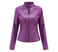 Chaqueta Mujer Chaqueta Cuero Mujer Piel Abrigo Marinero Chaqueton Negro Cazadora Entretiempo Vaquera Negra De Corto Casacos Femininos Beige Plumas Windproof Biker Xs Chaquetas Rockeras Marrón