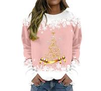 Chaqueta Mujer Chic Invierno Sudadera Mujer Corto Cuello Redondo Sudaderas Navidad Sudadera Impreso Abrigo Manga Larga Abrigos Casa Alto Con Patrón Ropa Fiesta Loungewear Fantasía Sudadera 2025 Nuevo