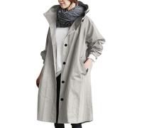 Chaqueta Mujer Deportiva Cortavientos Mujer Running Ultralight Modes con Bolsillo Mangas Largas Chubasquero Fitness Casual Color Puro Raincoat Día De Acción De Gracias Gris Claro 4XL