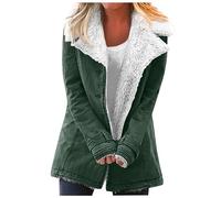 Chaqueta Mujer Invierno Polar Forro Abrigos De Invierno para Mujer Primavera Termica Chaqueta sin Capucha Tallas Grandes Cremallera Hoodie Sudadera Otoño Ropa(Verde Oscuro,XL)