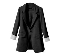 Chaqueta Mujer Manga Larga Formal Chaquetas De Verano Mujer Chaqueta De Primavera Para Blazer Ajuste Holgado Entretiempo Primavera Traje Ligero Para Negocios, Conjunto Blazer, Ceremonia Formal,