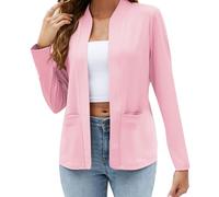 Chaqueta Mujer Media Temporada Elegante,Chaleco Corto Mujer De Gran Tamaño, Blazer Diario con Bolsillo Loungewear Casa Ligera Abrigo Casual Versátil Abrigos De Trabajo Oficina Cardigan, Pk1., 5X-Large
