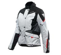 Chaqueta Mujer Moto Dainese Tempest 3 Lady Dry Gris Claro Rojo TG 44
