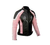 CHAQUETA MUJER PIEL CUERO STINA MBG2004 NEGRO ROSA - Color: ROSA, Talla: Talla L