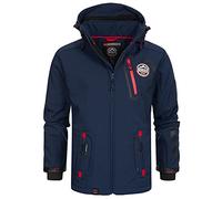 Chaqueta multifunción softshell impermeable para hombre de Geographical Norway, Otoño/Invierno, Manga Larga, Mujer, color azul oscuro, tamaño XL