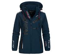 Chaqueta multifunción softshell impermeable para mujer de Geographical Norway azul oscuro L