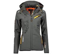 Chaqueta multifunción softshell impermeable para mujer de Geographical Norway gris/naranja XL