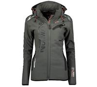Chaqueta multifunción softshell impermeable para mujer de Geographical Norway Gris y negro. L