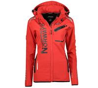Chaqueta multifunción softshell impermeable para mujer de Geographical Norway rojo y negro XL