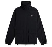 Chaqueta negra con bolsillo de parche y cierre de cremallera de Fred Perry