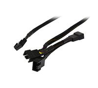 Chaqueta Negra de la Red Manga, 16 Pulgadas (8 + 4 + 4) 1 a 3 Pines Molex UPC Caso Pin Pwm Cable del Cable Adaptador alimentación hub Ventilador refrigeración