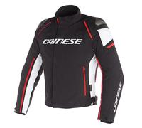 Chaqueta Original Dainese Racing 3 D-Dry Negro/Blanco/Rojo Fluo Impermeable