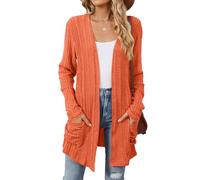 Chaqueta Otoño Mujer Chaqueta Fina Mujer Ligero Casual Rebeca Verano Cardigan Basicas Talla Grande Invierno Lana Ancho Ropa 2#azafrán XXL
