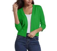 Chaqueta Otoño Mujer Chaqueta Larga Mujer Ligero Invierno Rebeca Corta Cardigan Casual Mangas Largas Encaje Verano Basicas Ropa 2#Verde S