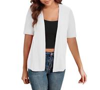 Chaqueta Otoño Mujer Moda Mujer Otoño 2025 Ligero Ancho Cardigan Entretiempo Rebeca Basicas Talla Grande Unicolor Verano Invierno Ropa 11#Blanco XXL
