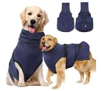 Chaqueta para antiansiedad, chaleco relajante para perros, abrigo de con capucha calmante, chaleco antiestrés para perros, calma los miedos y el nerviosismo del (azul marino, L)